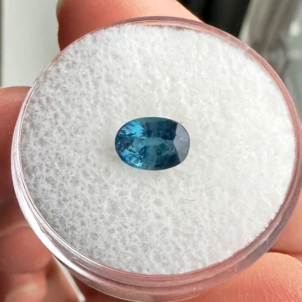 💎 1.35ct Natural Teal Sapphire 💙 Medium Blue Oval Gem ✨